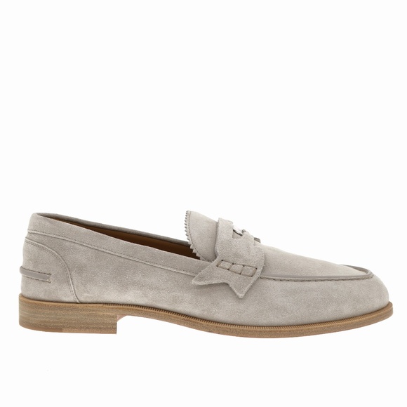 Christian Louboutin Penny Loafer Grey Suede Leather Size 12 US New main image 5